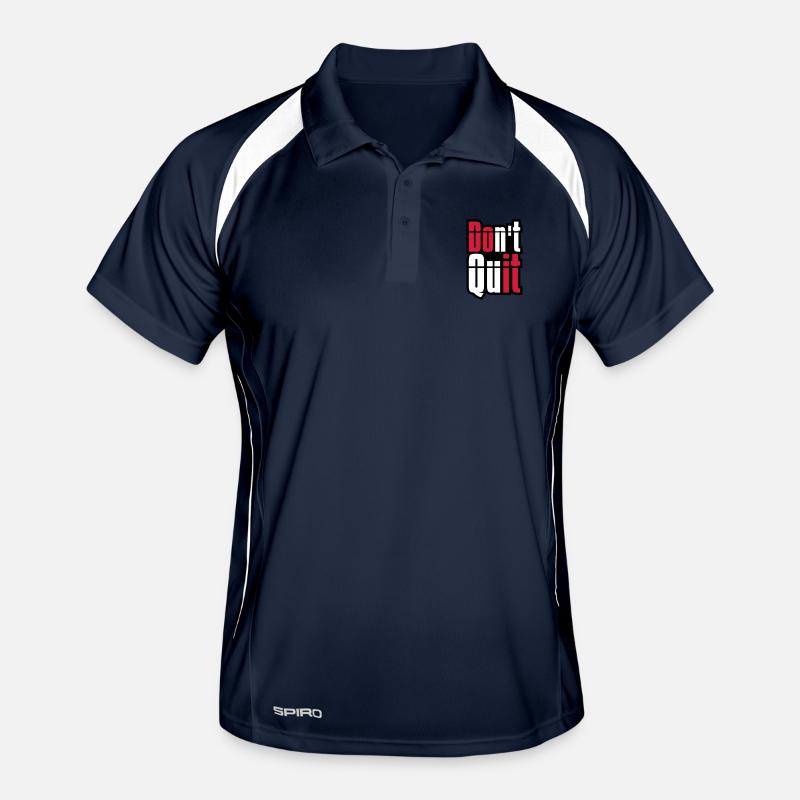 frame don t quit don't give up do it do it text Men's Polo breathable