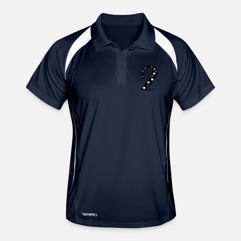 2 Anniversaire avec cœur Polo respirant Homme