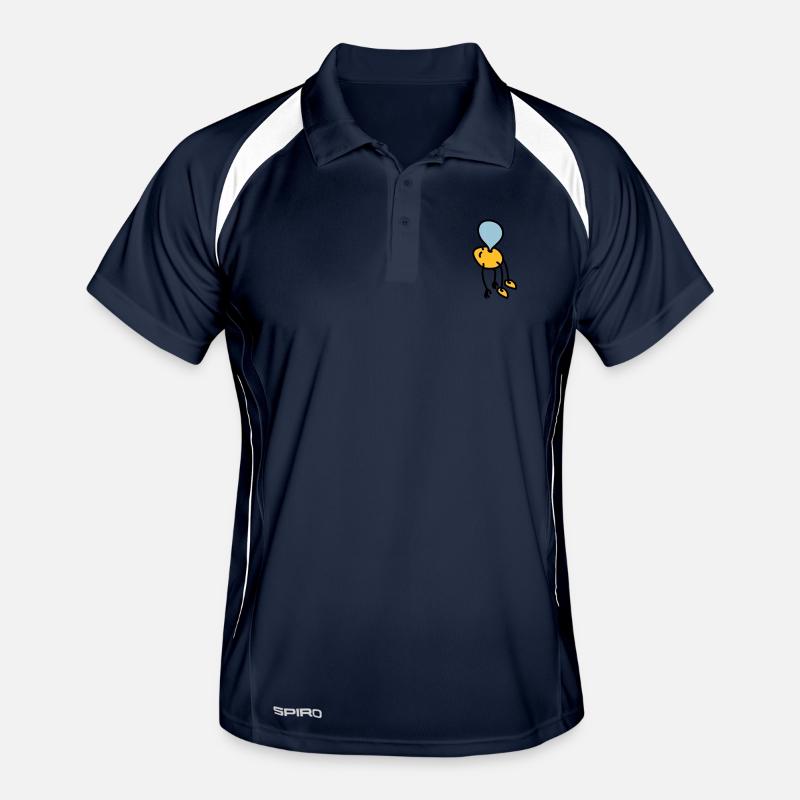 chewing_gum_man - Männer Polo atmungsaktiv - Navy/Weiß