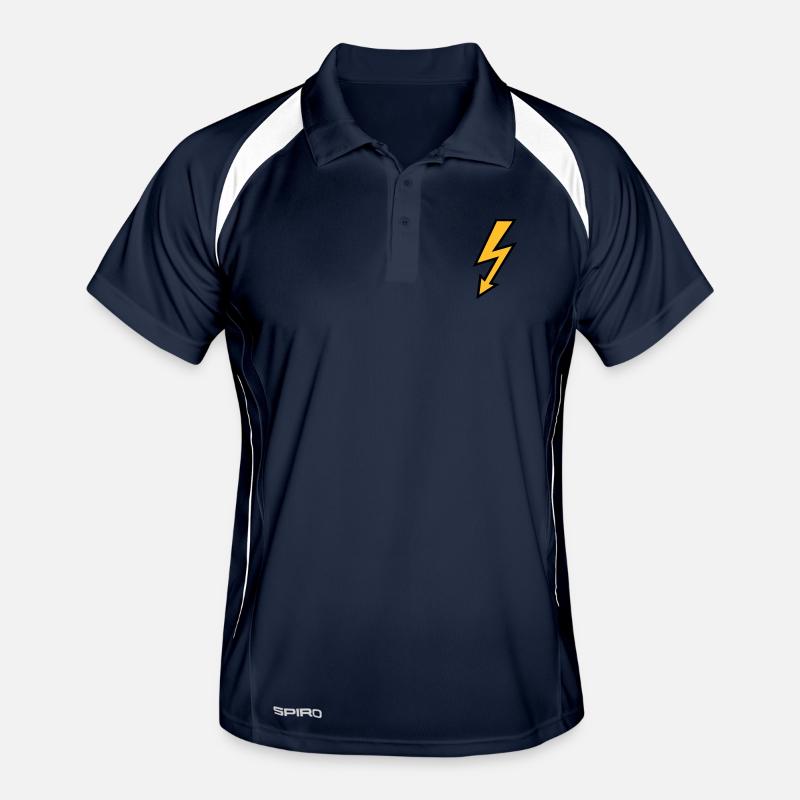 Blitz - Männer Polo atmungsaktiv - Navy/Weiß