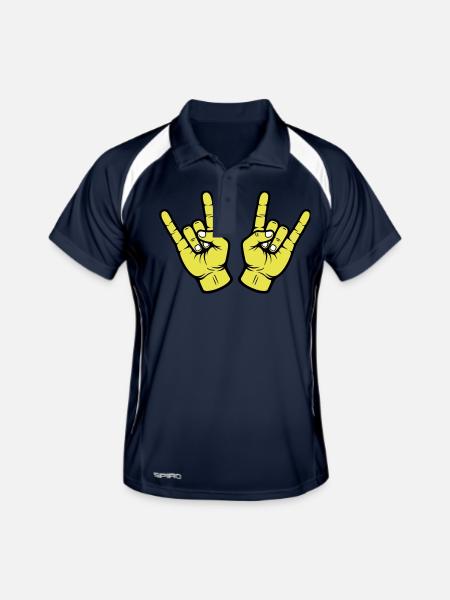 Party Hand Skirt Sign - Men's Polo breathable - navy/white - Front