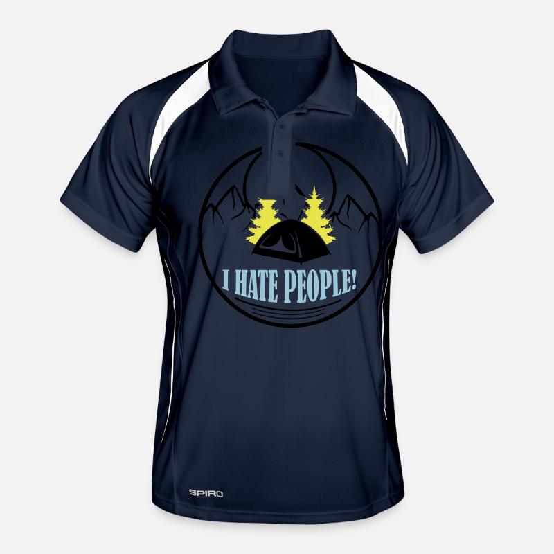 i hate people Männer Polo atmungsaktiv