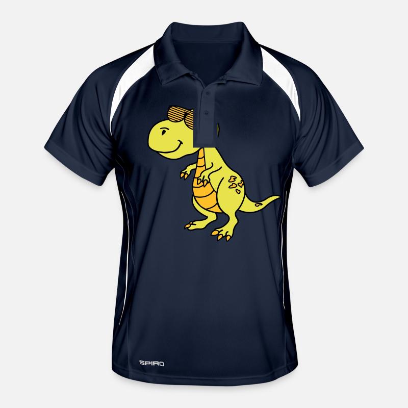 Cool Dinosaur - Men's Polo breathable - navy/white