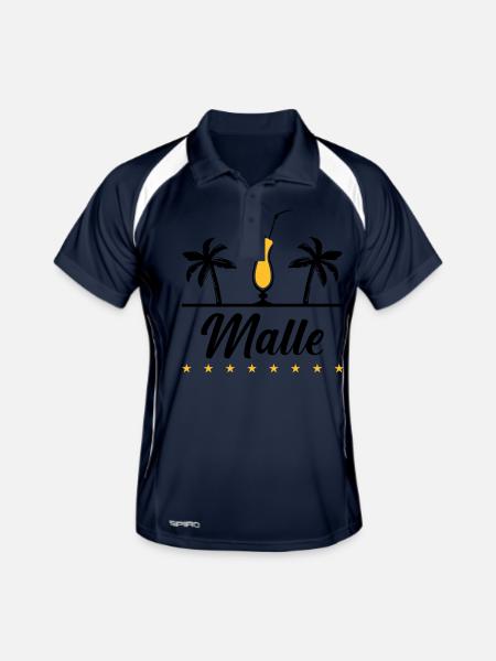 Malle - Polo respirant Homme - marine/blanc - Devant