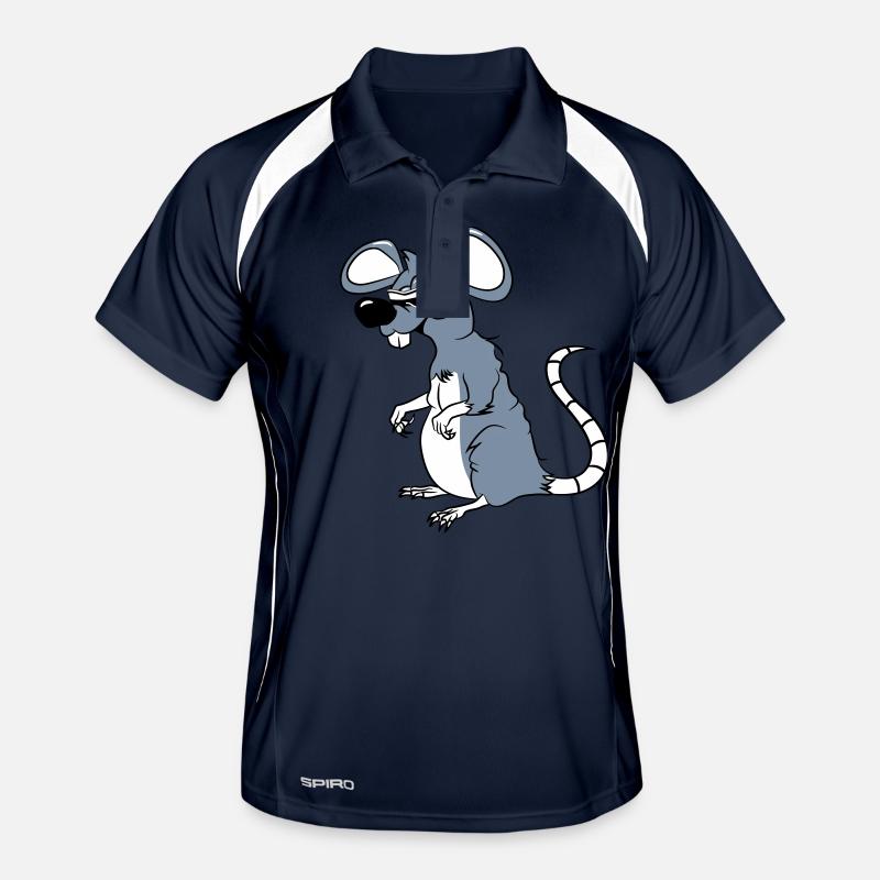 Rat evil funny cool sunglasses Men's Polo breathable