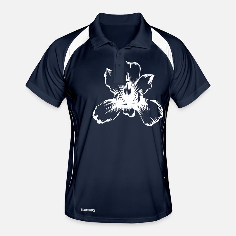 Blume Orchidee Tattoo Blüte Männer Polo atmungsaktiv