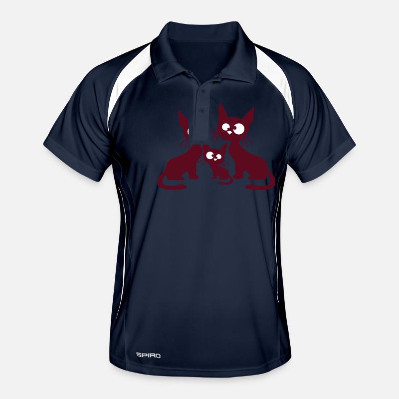 Crazy Cat Mom Dad Kitten Kid Kitten Fun Men's Polo breathable