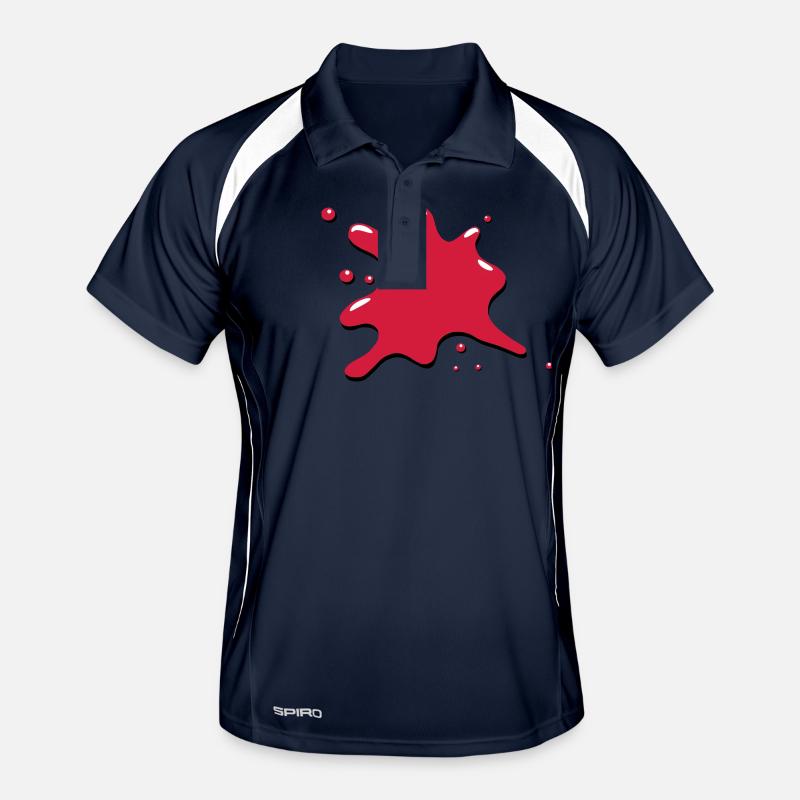 Klecks fleck blut Männer Polo atmungsaktiv