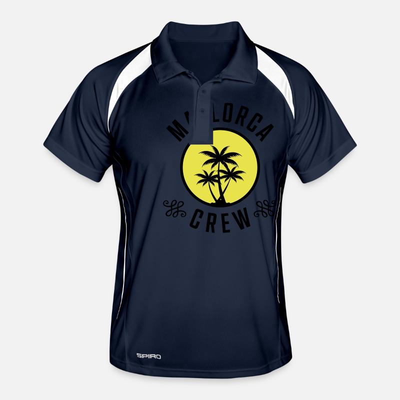 Mallorca Crew - Men's Polo breathable - navy/white