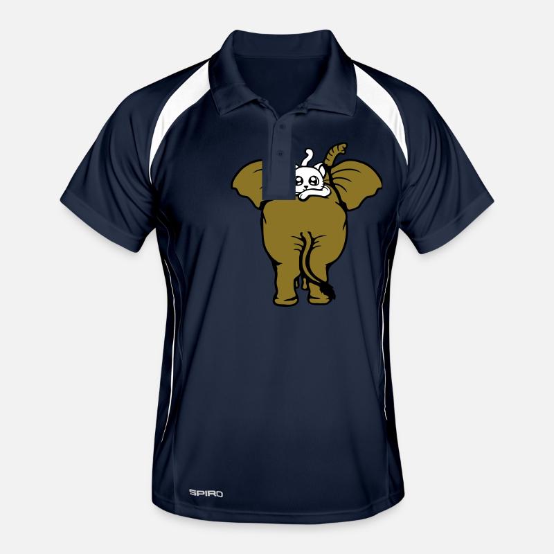Chat Éléphant Équipe de marche Couché 2 Amis Mignon Polo respirant Homme
