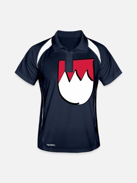 Frankenrechen - Männer Polo atmungsaktiv - Navy/Weiß - Vorne