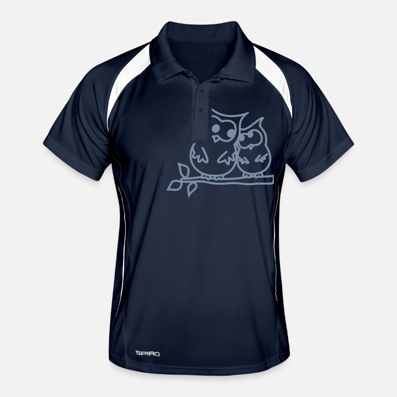 Verliebte Eulen Männer Polo atmungsaktiv