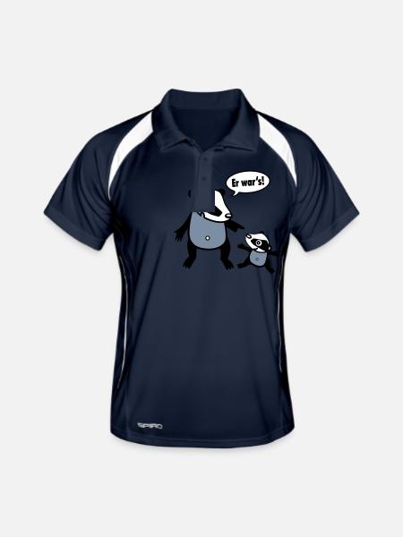 Badger - Big Brother - Little Brother - Polo respirant Homme - marine/blanc - Devant