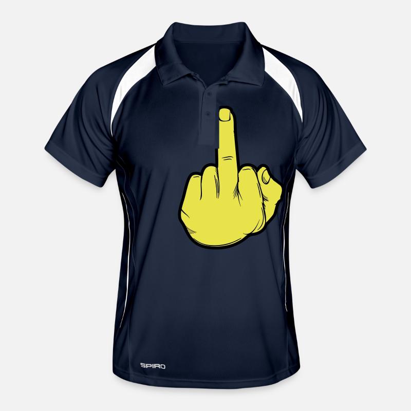 hand mittelfinger Männer Polo atmungsaktiv