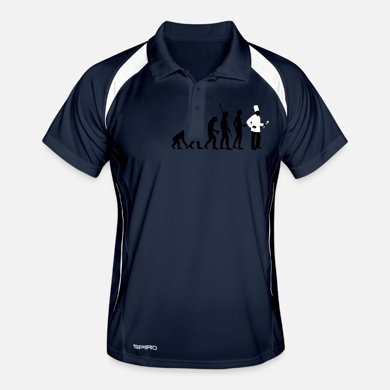 evolution_koch_2c - Men's Polo breathable - navy/white