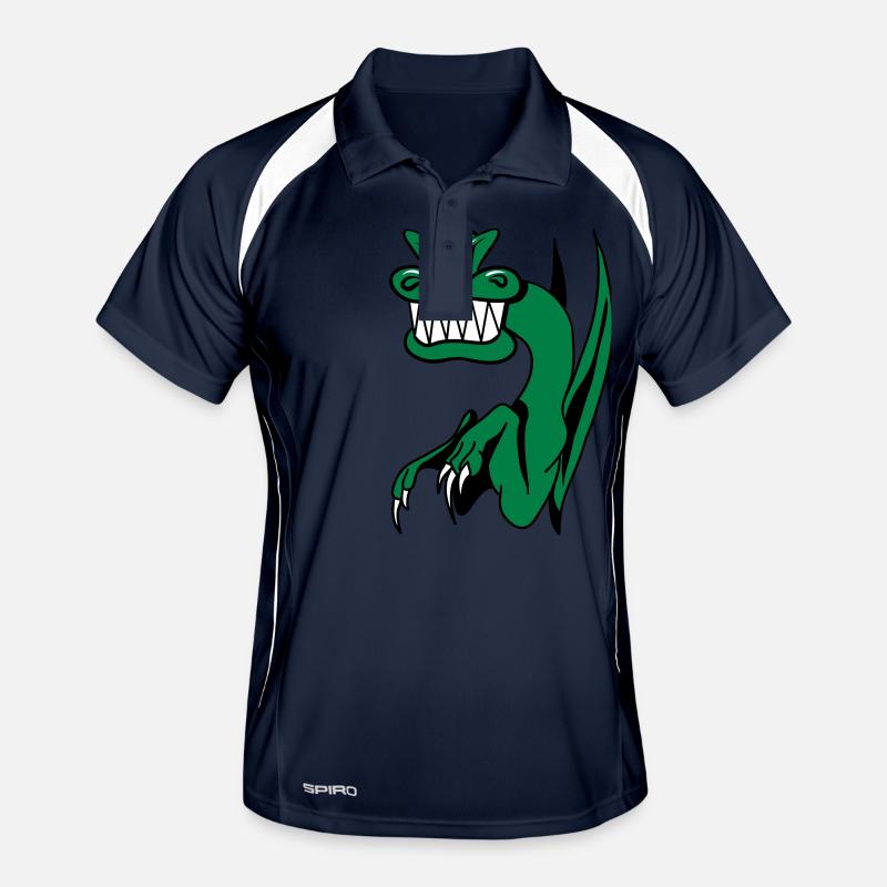 Drache miee laune böse witzig Cool Comic Männer Polo atmungsaktiv