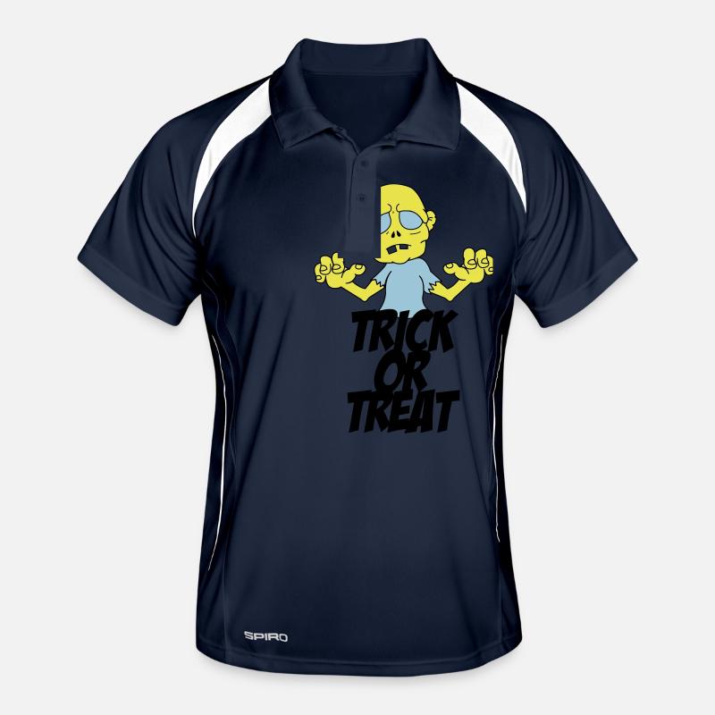 zombie trick or treat Männer Polo atmungsaktiv