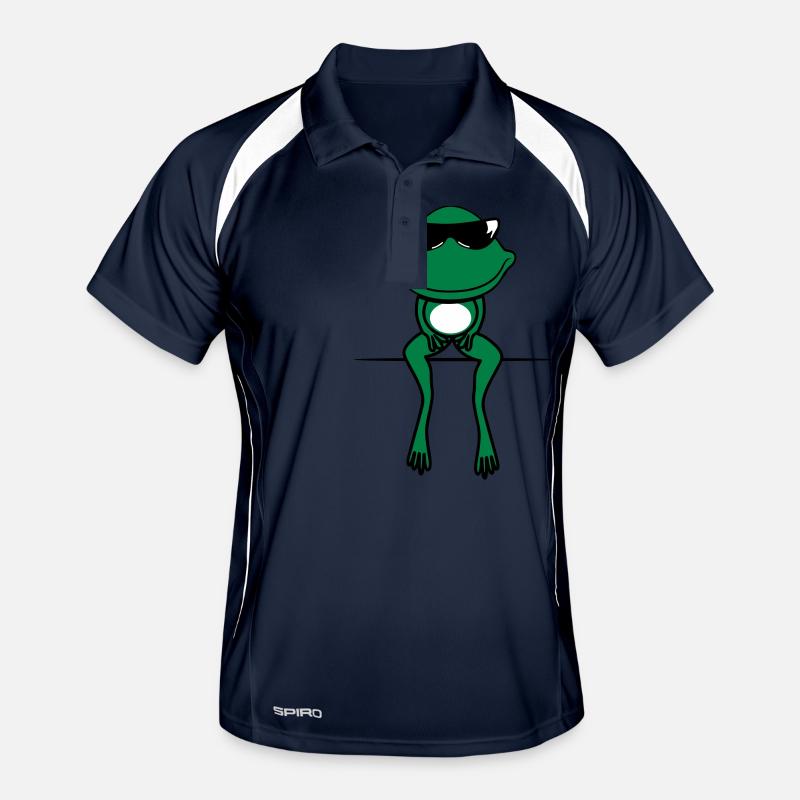 Frog funny cool sunglasses sit Men's Polo breathable