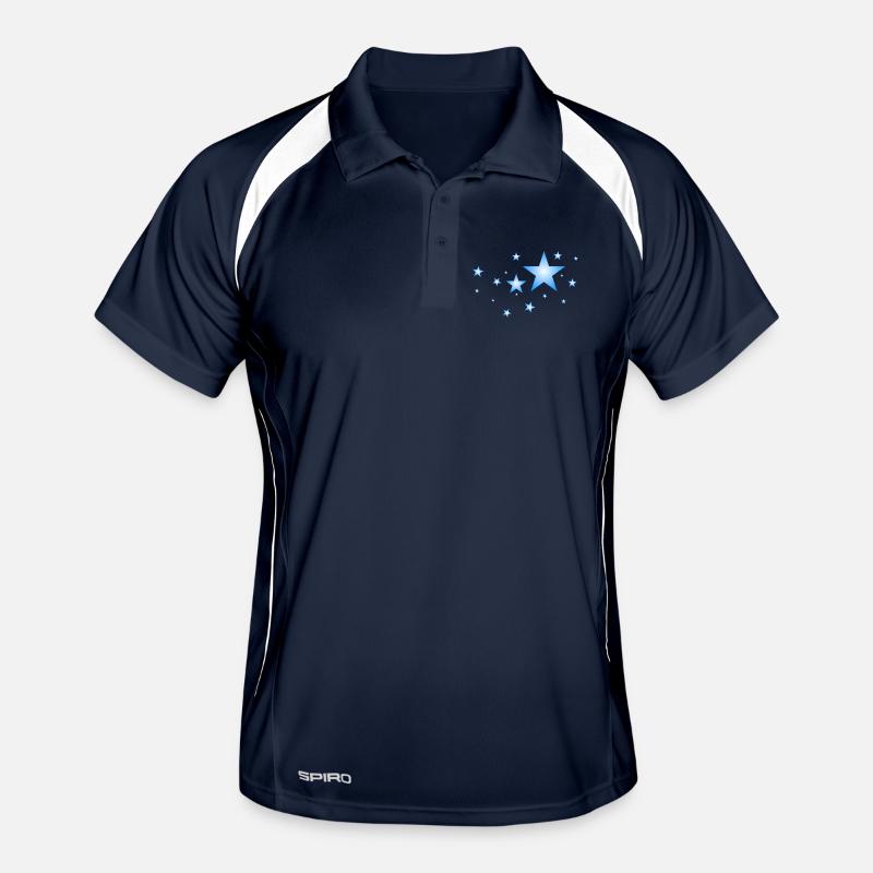 Étoiles dans le bleu Polo respirant Homme