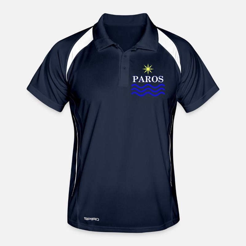 PAROS-Greece Sun Water Men's Polo breathable