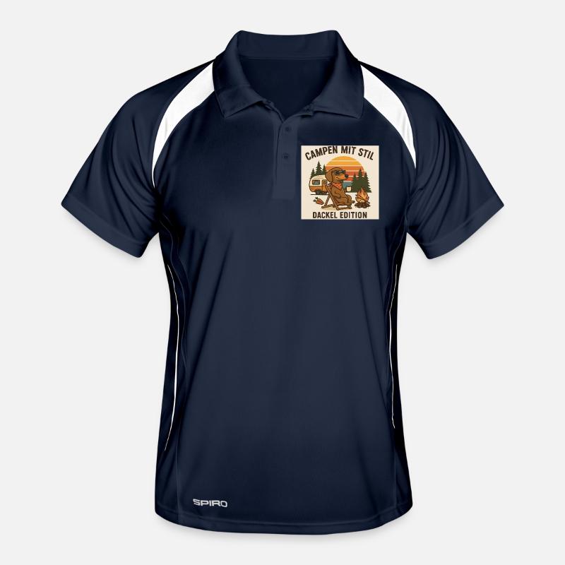 Camping in style: Dachshund Edition Men's Polo breathable