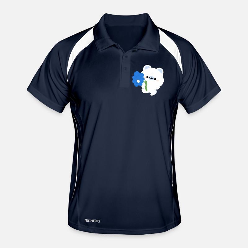 Romantic Polar Bear Men's Polo breathable