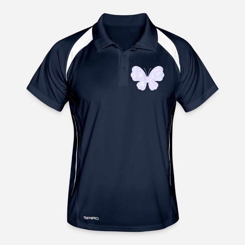 Pastell-glitzernder Schmetterling Männer Polo atmungsaktiv