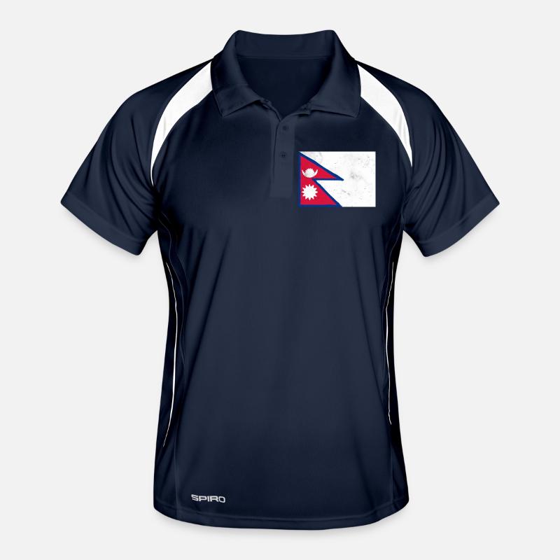 Drapeau du Népal Polo respirant Homme