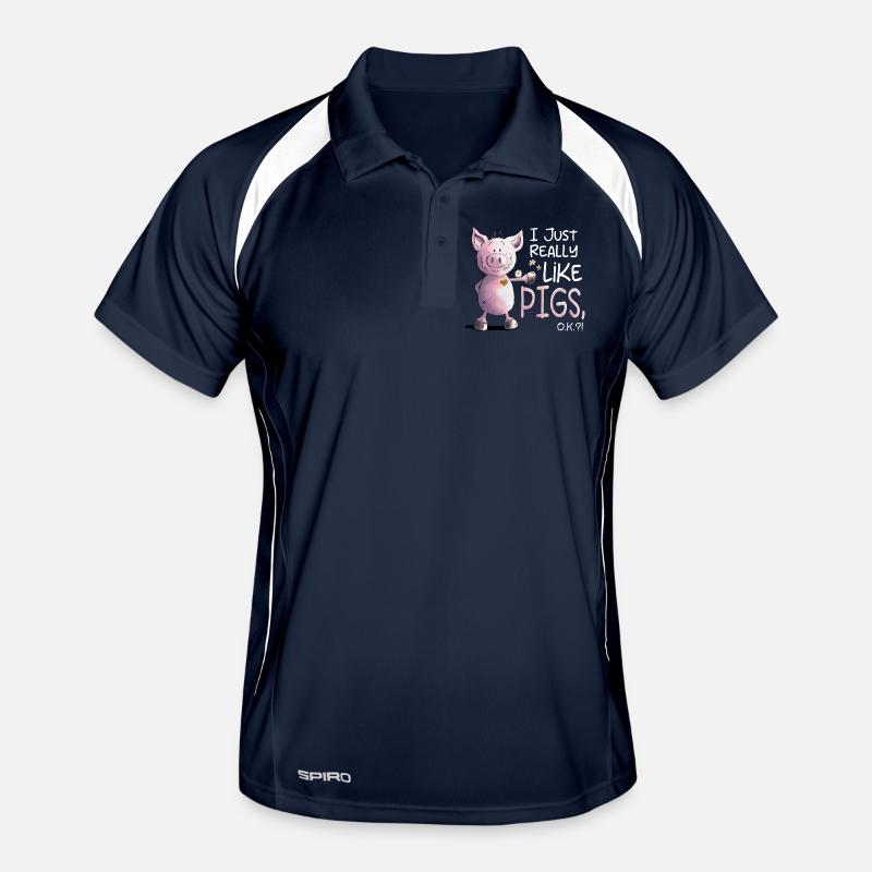 J’aime vraiment les cochons cochon Polo respirant Homme