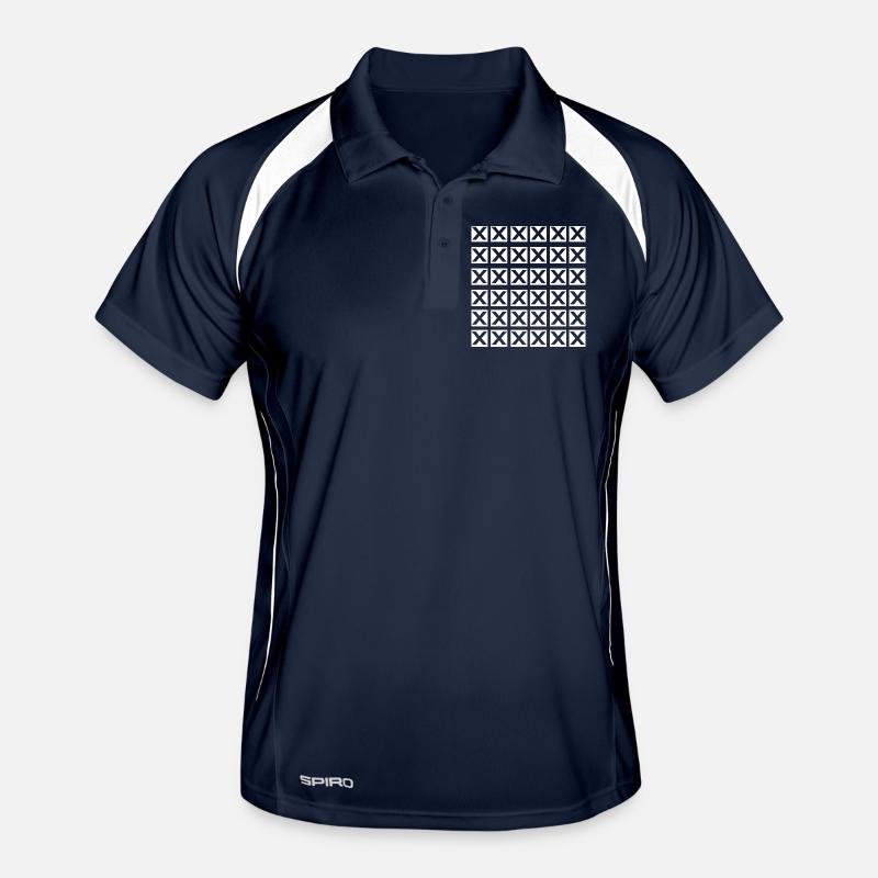 Conception cool de la grille X Polo respirant Homme
