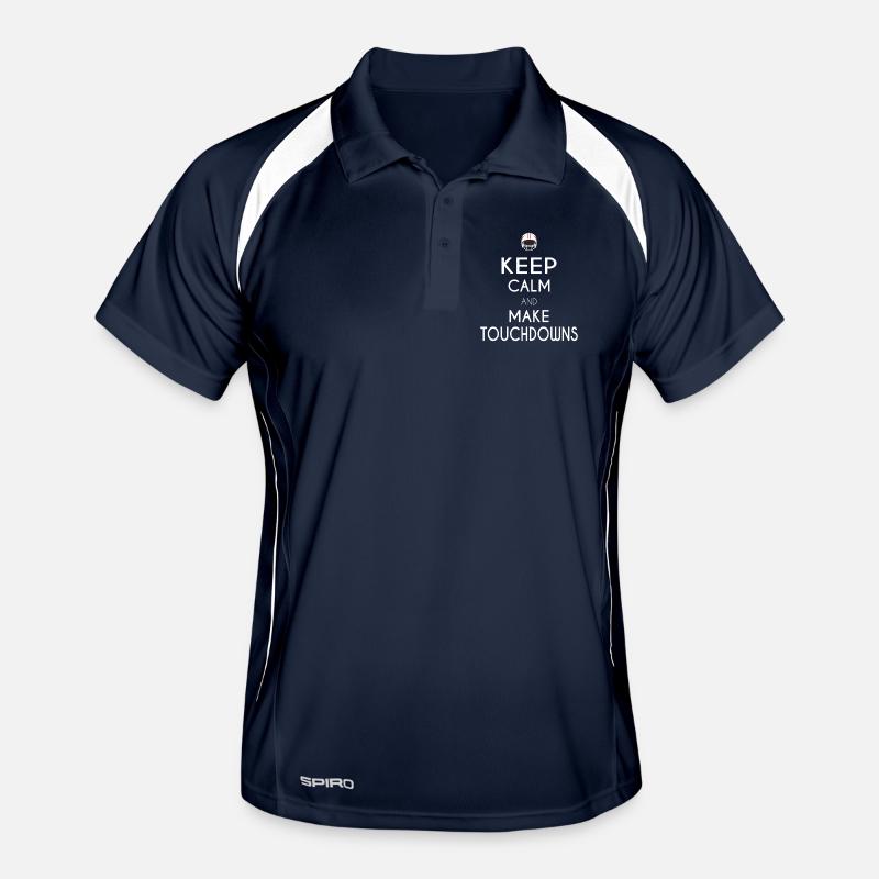 Keep Calm and Make Touchdowns Männer Polo atmungsaktiv