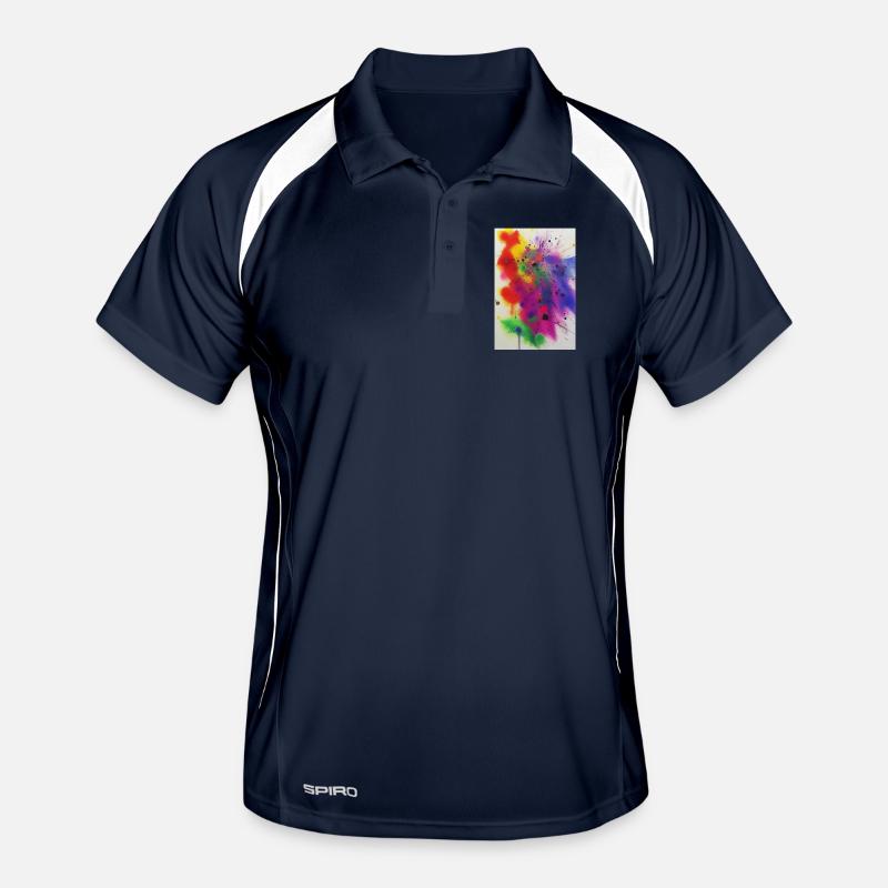 Farbspritzer Männer Polo atmungsaktiv