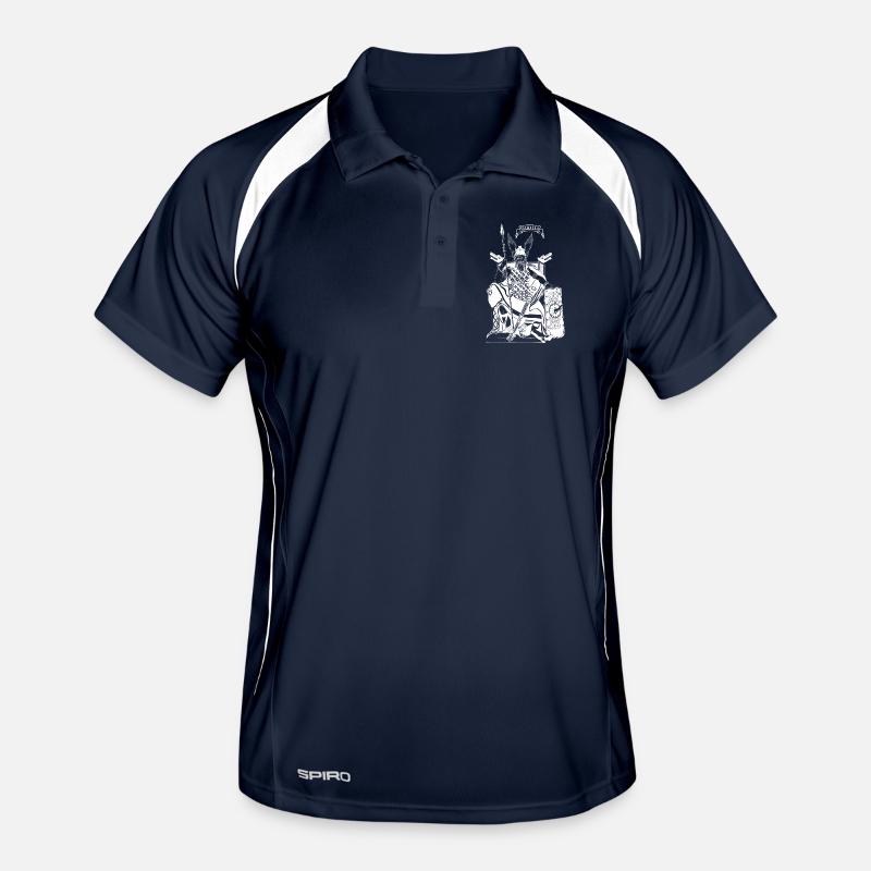Odin on throne white Men's Polo breathable