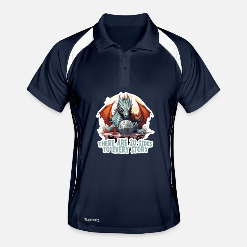 20 Seiten Einer Geschichte W20 RPG Shirt Männer Polo atmungsaktiv