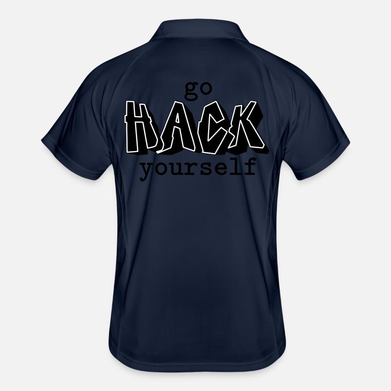 Hacken Sie sich selbst Männer Polo atmungsaktiv