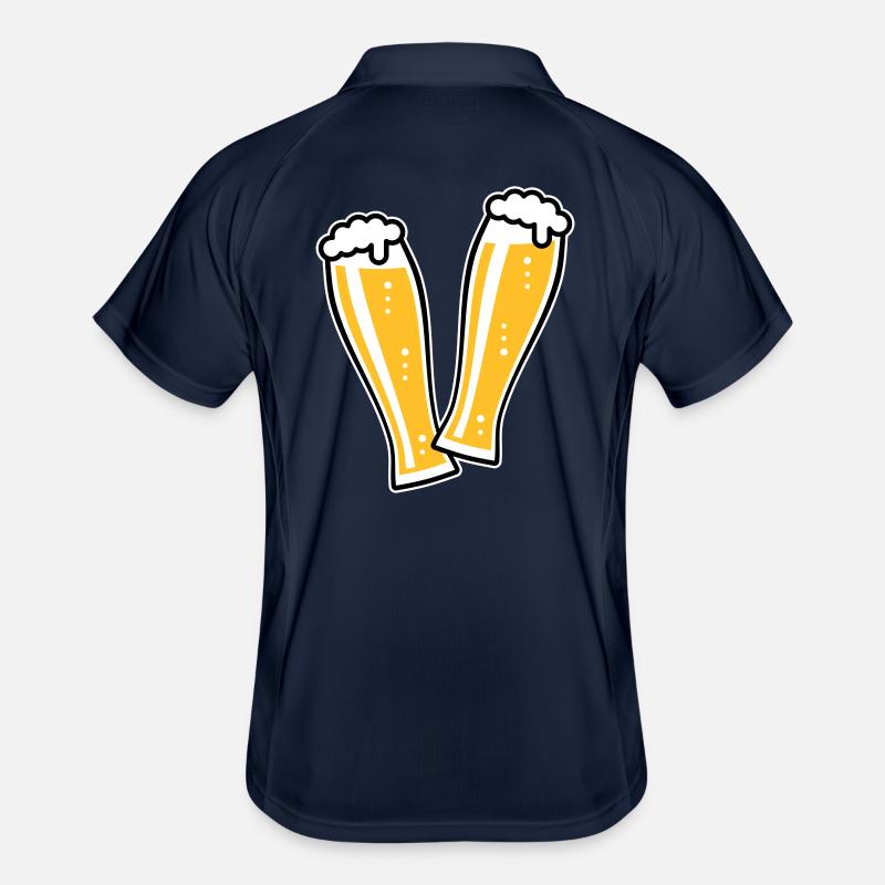 2 verres à bière de blé toast (bière de blé / 3C) Polo respirant Homme