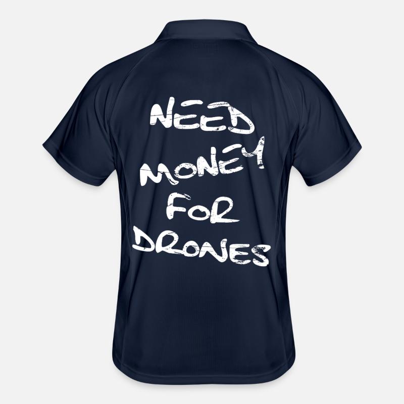 Need Money For Drones - Men's Polo breathable - navy/white