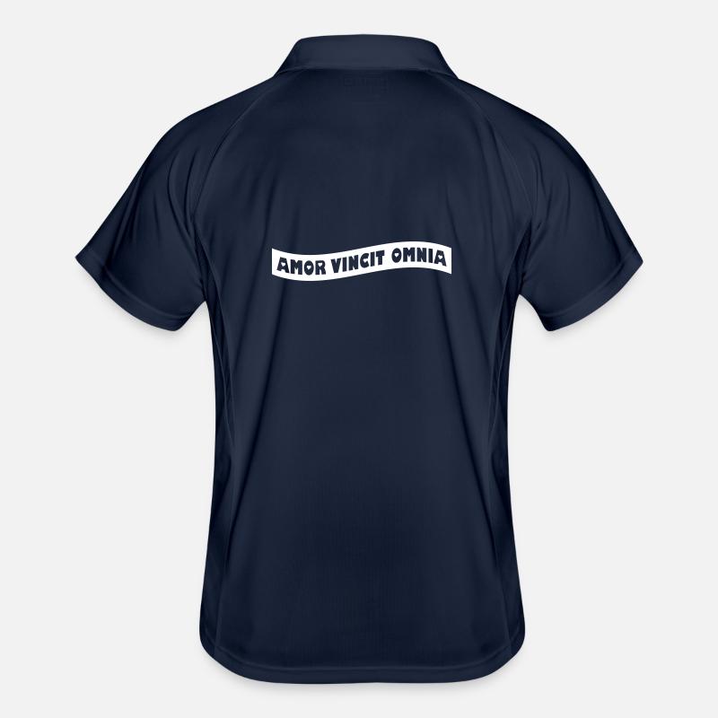 Amor vincit omnia Love overcomes everything Men's Polo breathable