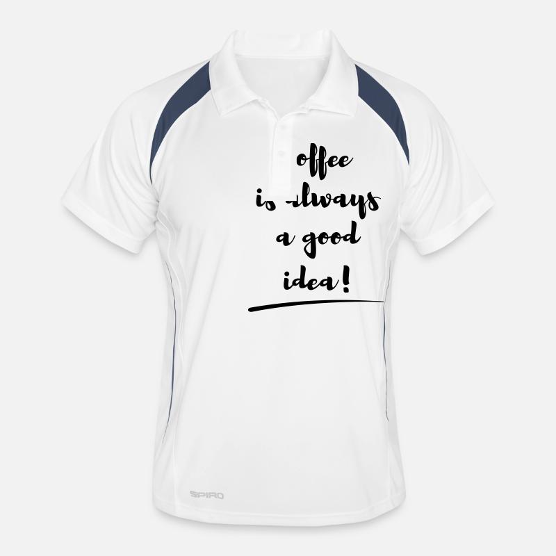coffee is always a good idea Spruch statement Men's Polo breathable