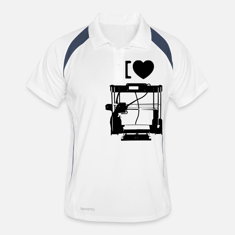 I love 3d printing Männer Polo atmungsaktiv