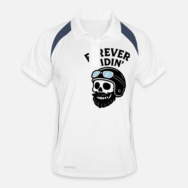 Biker Skull Motorcycle Men's Polo breathable