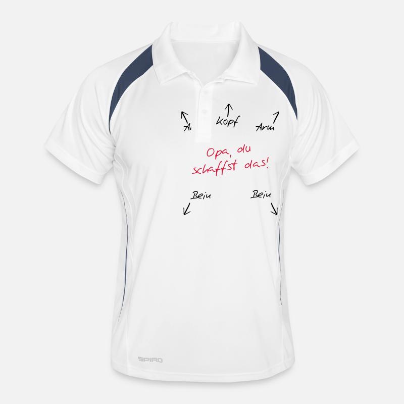 Opa du schaffst das Männer Polo atmungsaktiv