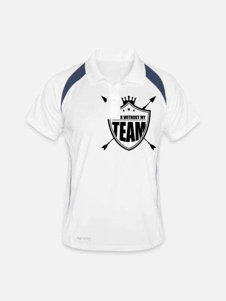 Coat of Arms Team - Men's Polo breathable - white/navy - Front