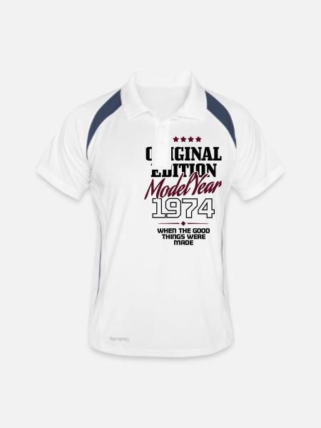 Original Edition Model Year 1974 - Men's Polo breathable - white/navy - Front