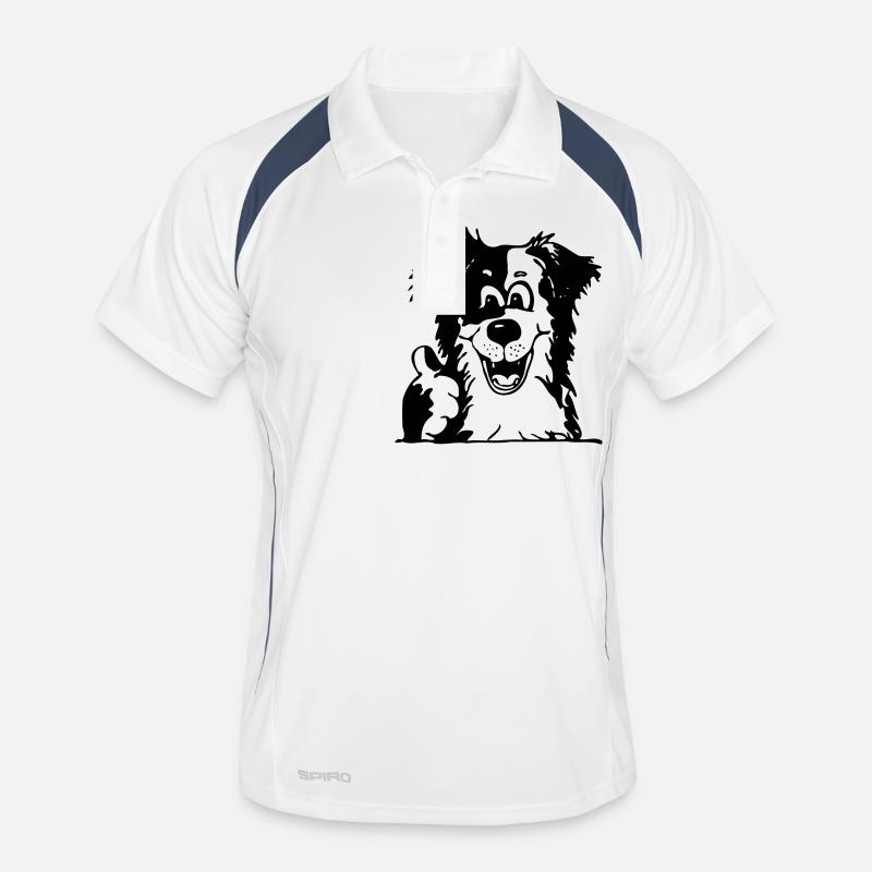 Comic - All Aussie! - Men's Polo breathable - white/navy