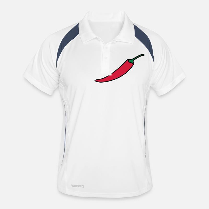 Chili / Chilli Vector Design Men's Polo breathable