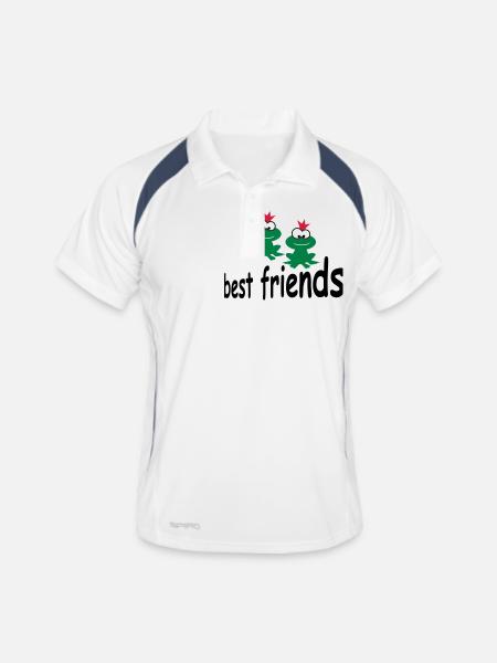 funny - Men's Polo breathable - white/navy - Front