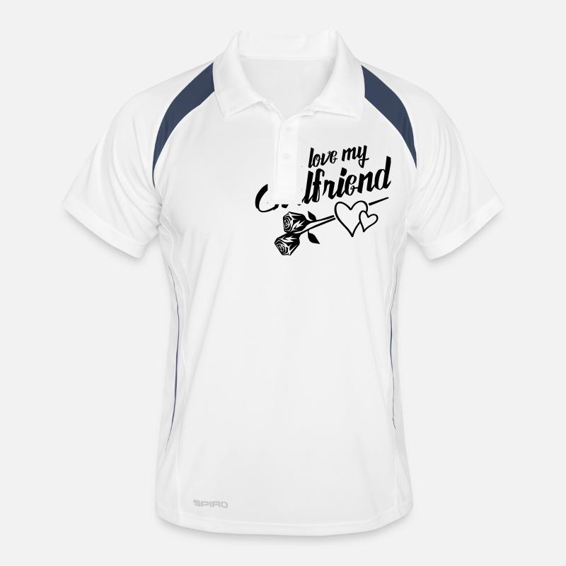 i love my girlfriend design Männer Polo atmungsaktiv