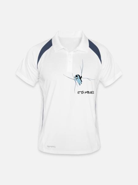 it_is_mine - Polo respirant Homme - blanc/marine - Devant