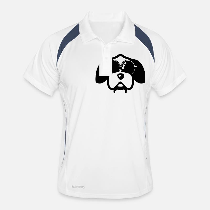 hund witzig lieb sonnenbrille Männer Polo atmungsaktiv